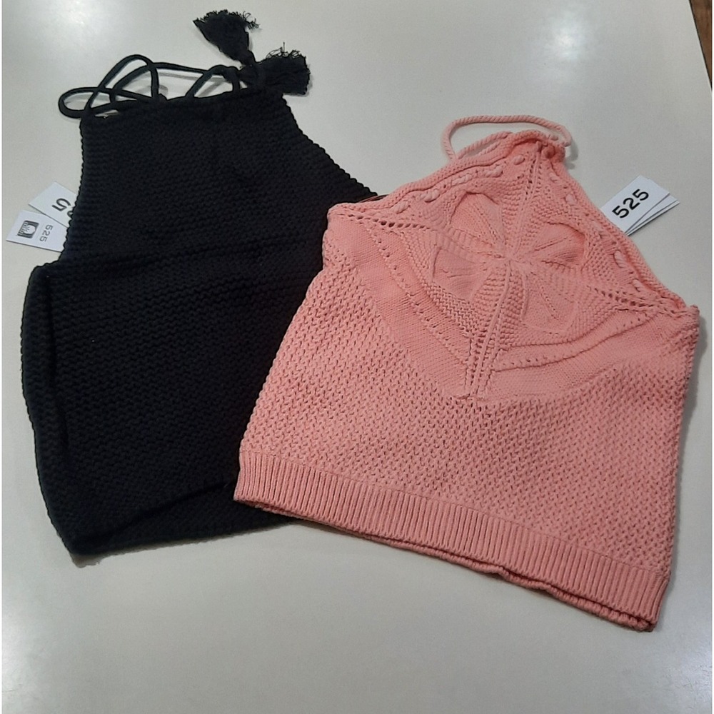 525 Womens Halter Style Crop Tube Shirts Bundle Of 2 New With Tags‎